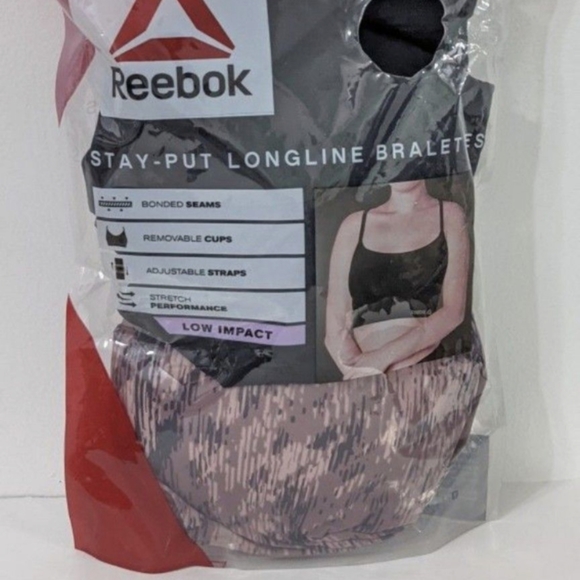 NWT 2 Reebok Bralettes(Comfortable and Stretchy Performance), Size Medium - Picture 3 of 5